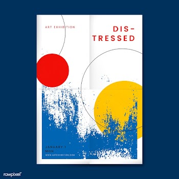 Abstract distressed design poster | Free stock vector - 553869