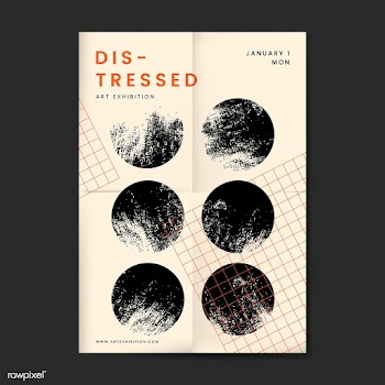 Abstract distressed design poster | Free stock vector - 553876