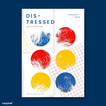 Abstract distressed design poster | Free stock vector - 553899