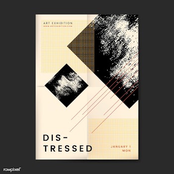 Abstract distressed design poster | Free stock vector - 553902