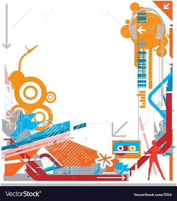 Abstract DJ music background vector image
