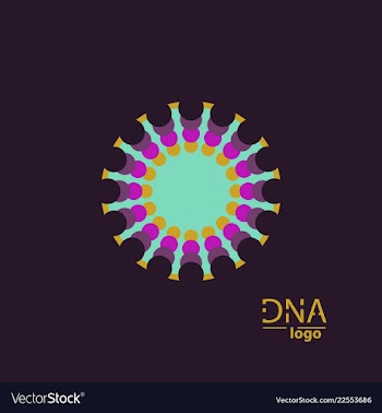 Abstract dna strand symbol isolated on white vector image