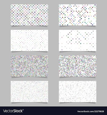 Abstract dot pattern card background template set vector image