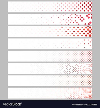 Abstract dot pattern rectangular web banner vector image