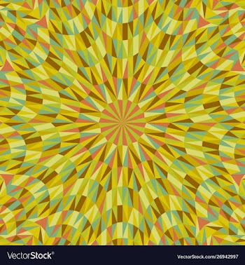 Abstract dynamic circular tile pattern mosaic vector image