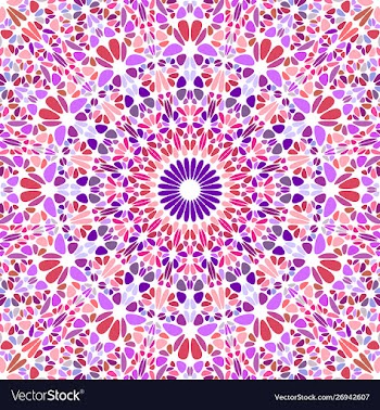 Abstract dynamic oriental floral mosaic mandala vector image