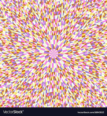 Abstract dynamic round tiled triangle mosaic vector image