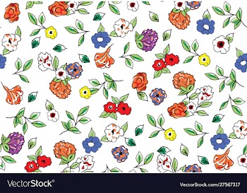 Abstract elegance seamless floral pattern on white vector image