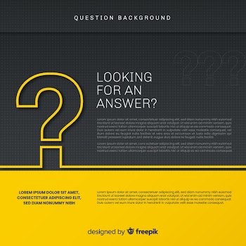 Abstract elegant black and golden question background Free Vector