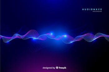 Abstract equalizer waves background Free Vector