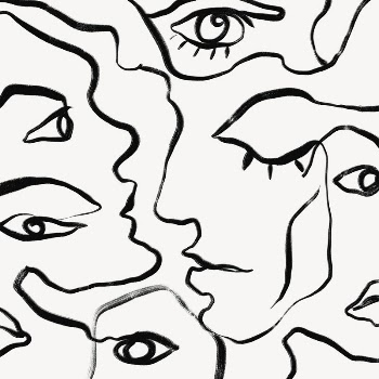Abstract face background, black and | Free Photo - rawpixel