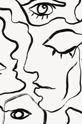 Abstract face background, black and | Free Photo - rawpixel