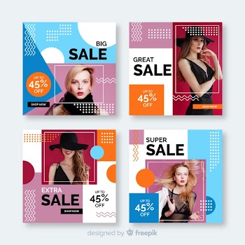 Abstract fashion sale instagram stories Free Vector