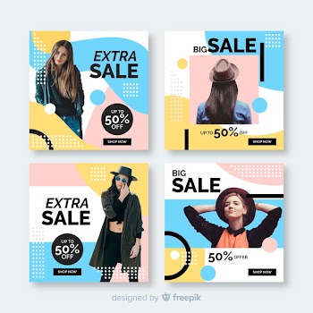 Abstract fashion sale instagram stories Free Vector