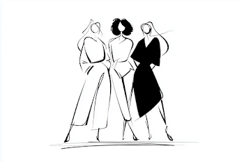 Abstract Feminist Line Art Illustration for Women's Empowerment