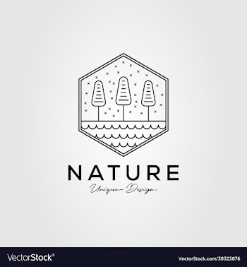 abstract fir and pine tree logo design