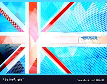 Abstract flag of the united kingdom shape scene vector image