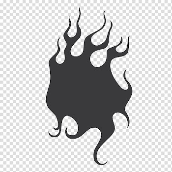 Abstract Flames Brush Set, black fire transparent background PNG clipart