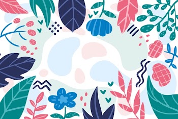 Abstract floral background in flat design Free Vector