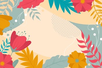 Abstract floral background in flat design Free Vector