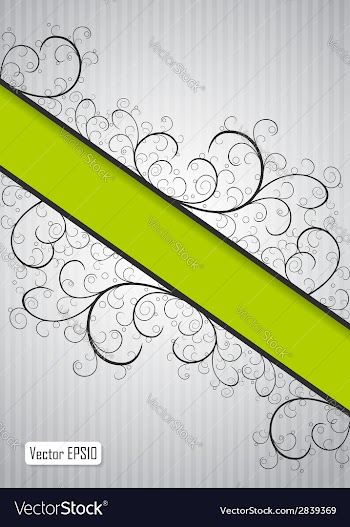 Abstract floral background with green copy-space vector image