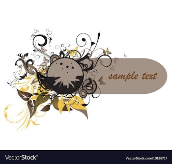 Abstract floral frame vector image