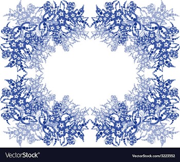 Abstract floral frame vector image