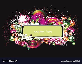 Abstract floral frame vector image