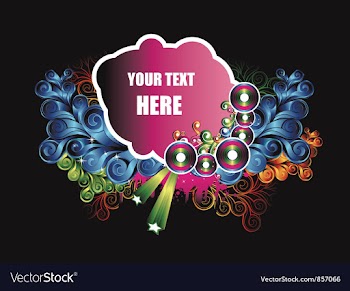 Abstract floral frame vector image