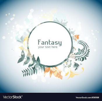 Abstract floral frame vector image
