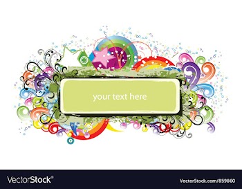 Abstract floral frame vector image