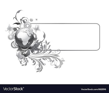 Abstract floral frame vector image