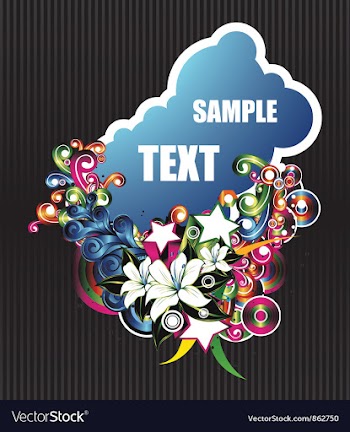 Abstract floral frame vector image