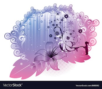 Abstract floral frame vector image