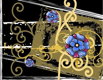 Abstract floral grunge background.