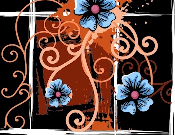Abstract floral grunge background.