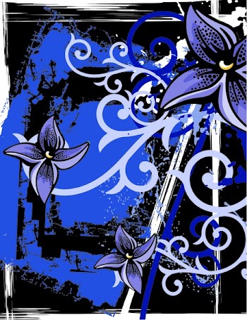 Abstract floral grunge background.