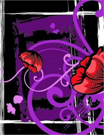 Abstract floral grunge background.