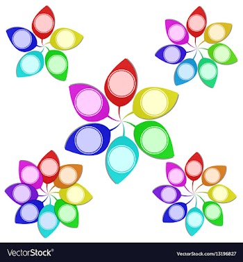 Abstract floral infographic design template vector image
