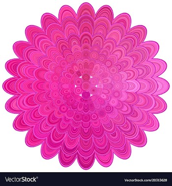 Abstract floral mandala art - digital graphic vector image