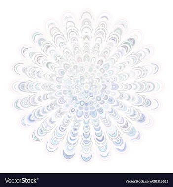 Abstract floral mandala art - digital graphic vector image