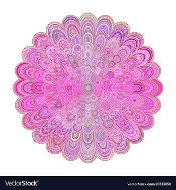 Abstract floral mandala art - digital graphic vector image