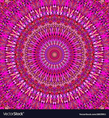 Abstract floral mandala background - circular vector image