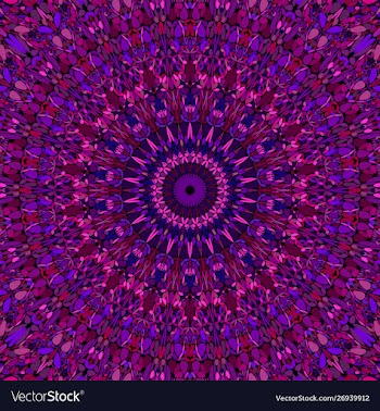 Abstract floral mandala background - circular vector image