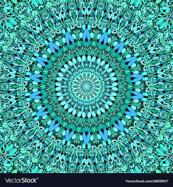 Abstract floral mandala background - circular vector image