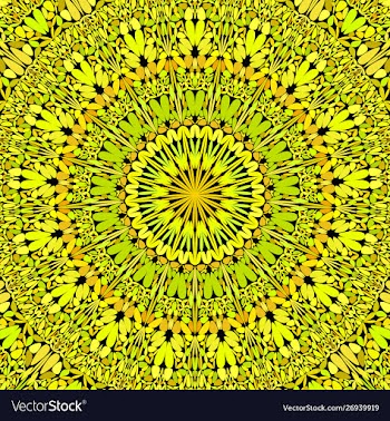 Abstract floral mandala background - circular vector image