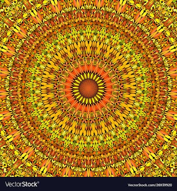 Abstract floral mandala background - circular vector image