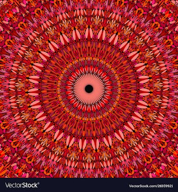 Abstract floral mandala background - circular vector image