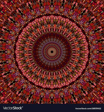 Abstract floral mandala background - circular vector image