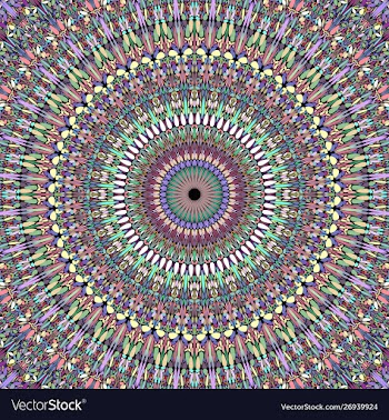 Abstract floral mandala background - circular vector image